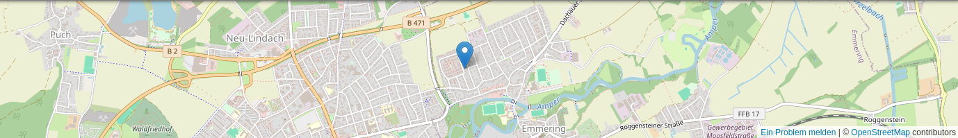 Ein Kartenausschnitt von Open Street Map mit einer Markierung des Institut mein Weg.